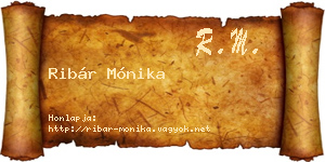 Ribár Mónika névjegykártya